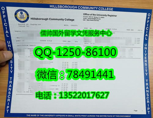1004西尔斯波洛社区学院Hillsborough Community College成绩单 1_副本.jpg